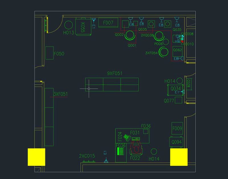 Dispensing Pharmacy Room in a Hospital or Drugstore 2D DWG Plan for AutoCAD