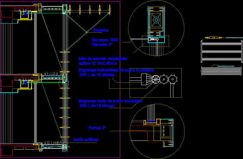 Adjustable Sun Shades, Mechanism DWG Detail for AutoCAD 