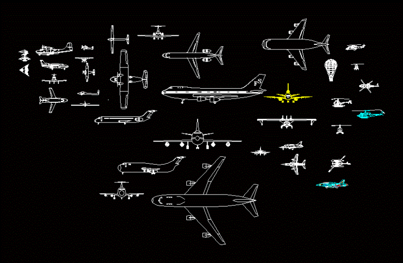 Aircraft DWG Plan for AutoCAD