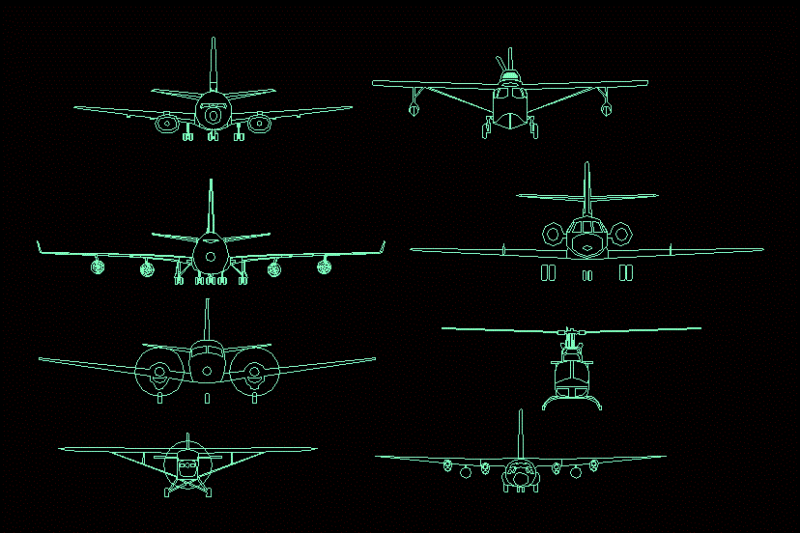 Airplane DWG Plan for AutoCAD