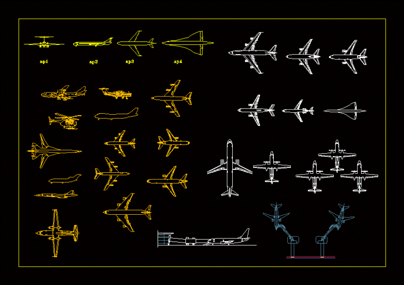 Airplane DWG Plan for AutoCAD