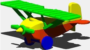 Toy Airplane 3D DWG Model for AutoCAD