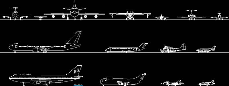 Airplanes DWG Plan for AutoCAD