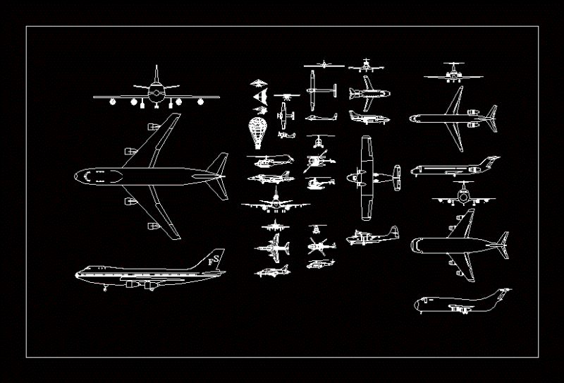 Air Transport Cad 2D DWG Plan for AutoCAD