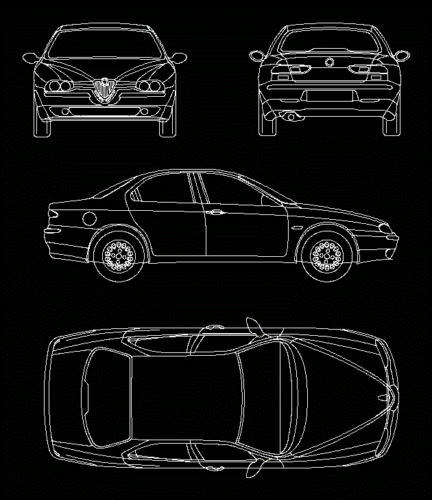 Автокад чертеж машины