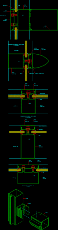 Aluar Aluminium Opening System DWG Detail for AutoCAD
