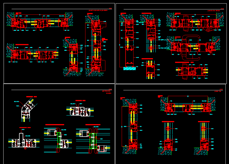 Aluminium Carpentry DWG Block for AutoCAD