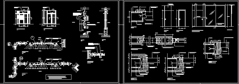 Aluminium Door Detail And Others DWG Detail for AutoCAD