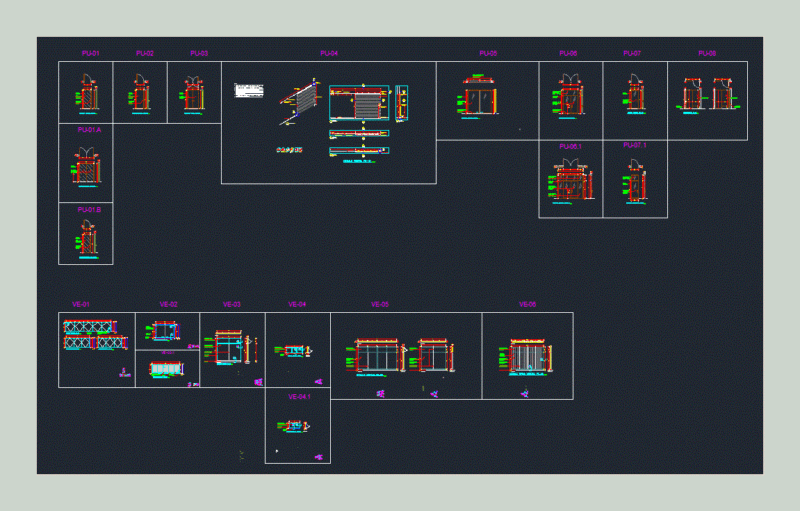 Aluminium Doors And Windows DWG Detail for AutoCAD