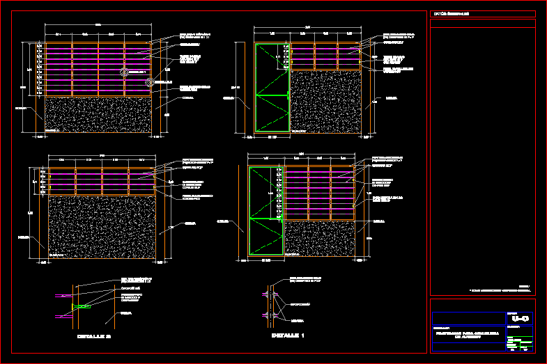 Aluminium Jalousie DWG Section for AutoCAD Designs CAD