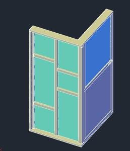 Aluminum Canceleria 99 X 114 X 210 DWG Block for AutoCAD