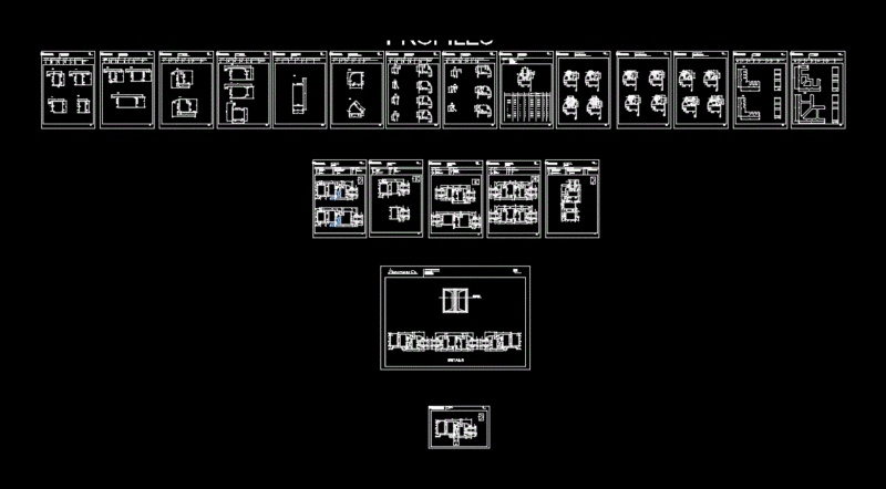 Aluminum Windows Gold P46 DWG Detail for AutoCAD