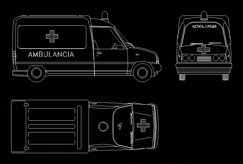 Ambulance 2D DWG Plan for AutoCAD