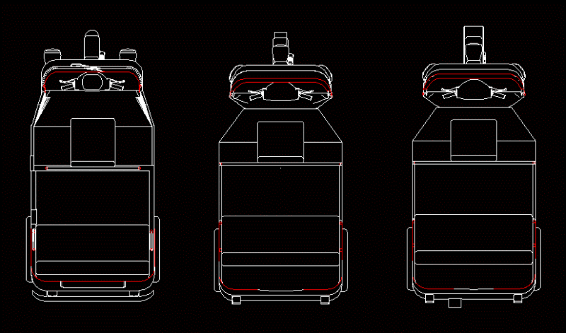 A Motor – Tricycle Rickshaw 2D DWG Block for AutoCAD