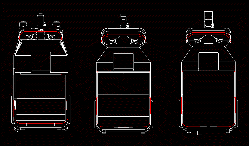 A Motor - Tricycle Rickshaw 2D DWG Block for AutoCAD • Designs CAD