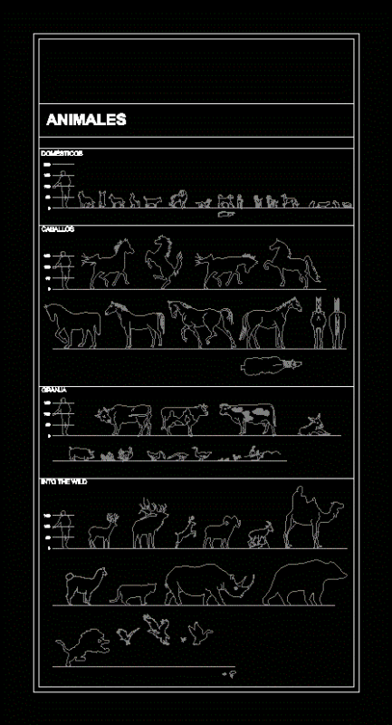 Animals for documents dwg