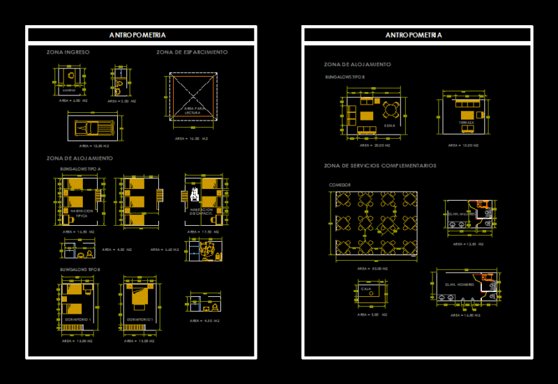 Anthropometry Leisure Centre DWG Block for AutoCAD