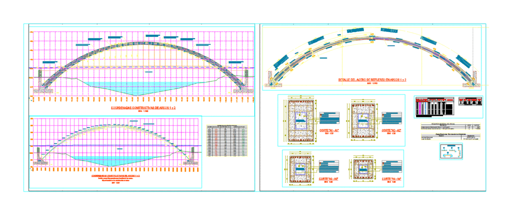 Arch Bridge – Metal Core DWG Block for AutoCAD