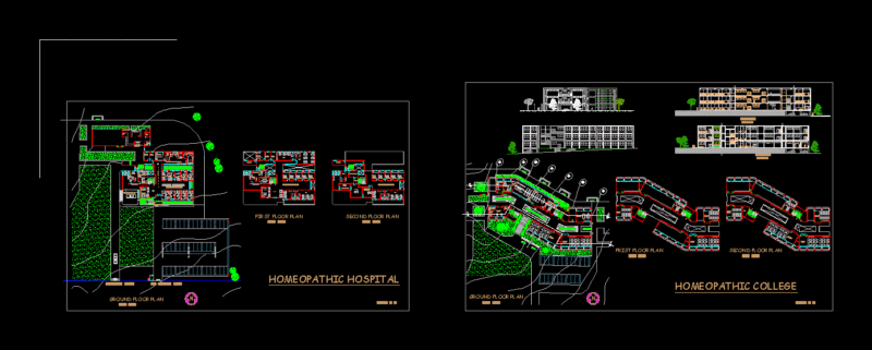 Architectural Design Of The Medical University – DWG Elevation for AutoCAD