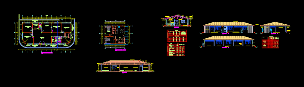 Architecture Health Post DWG Section for AutoCAD