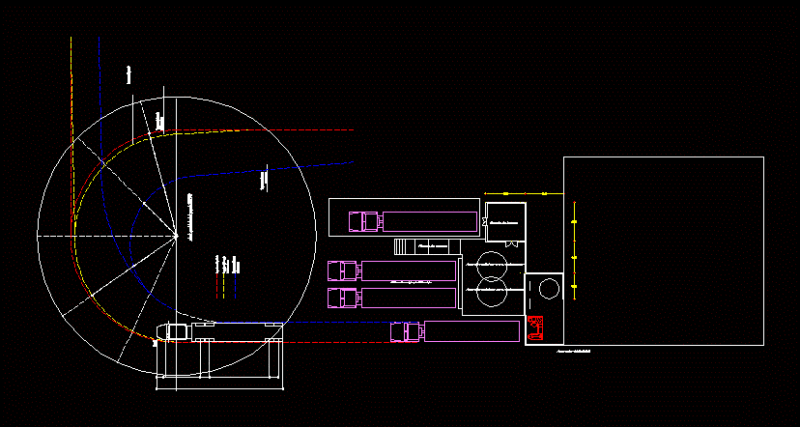 Area Rotation Of A Trailer DWG Block for AutoCAD