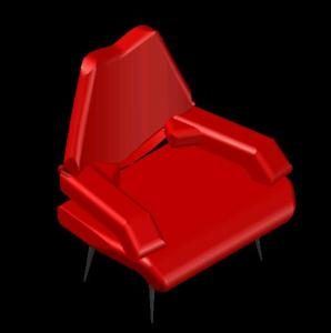 Armchair Sofa 3D DWG Model for AutoCAD
