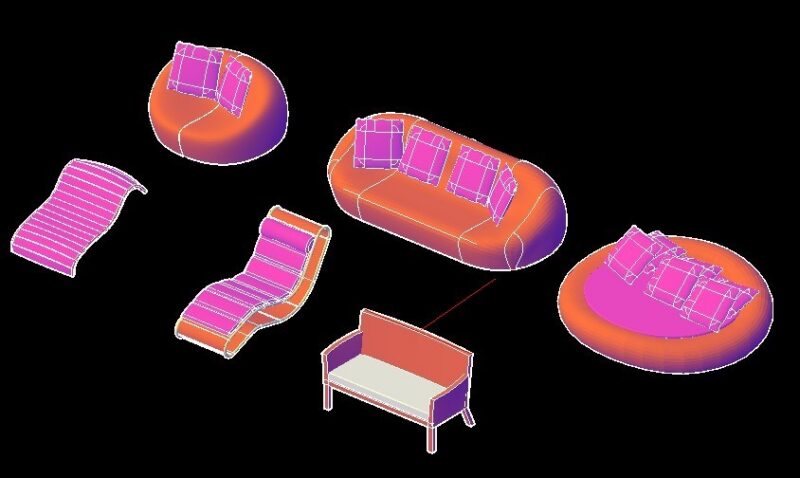 Armchairs 3D PDF Model (Document)