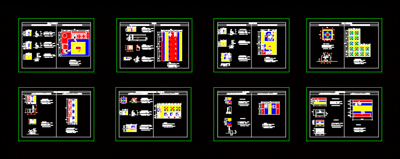Arrays Of Functional Spaces (Disco) DWG Detail for AutoCAD