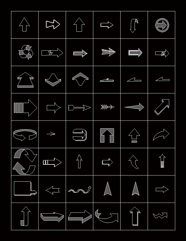 Arrows DWG Block for AutoCAD