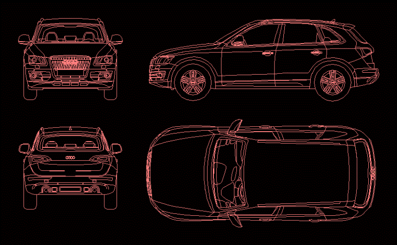 Audi Q5 DWG Model for AutoCAD