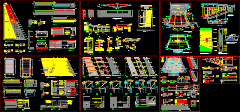Auditorium DWG Section for AutoCAD