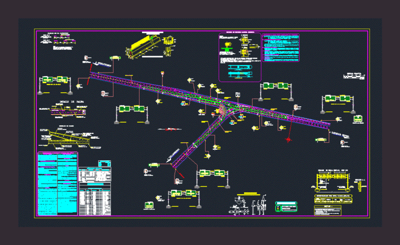 Avenida Signage DWG Detail for AutoCAD