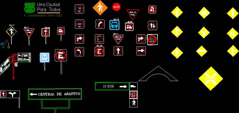 Avenue Signals DWG Block for AutoCAD