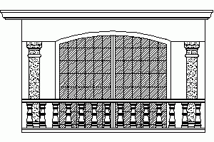 Balcony DWG Block for AutoCAD