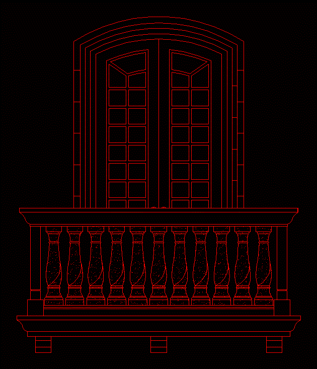 Balcony Design DWG Block for AutoCAD • Designs CAD