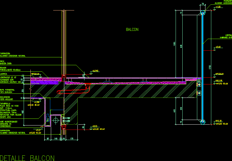 Balcony Detail DWG Detail for AutoCAD • Designs CAD