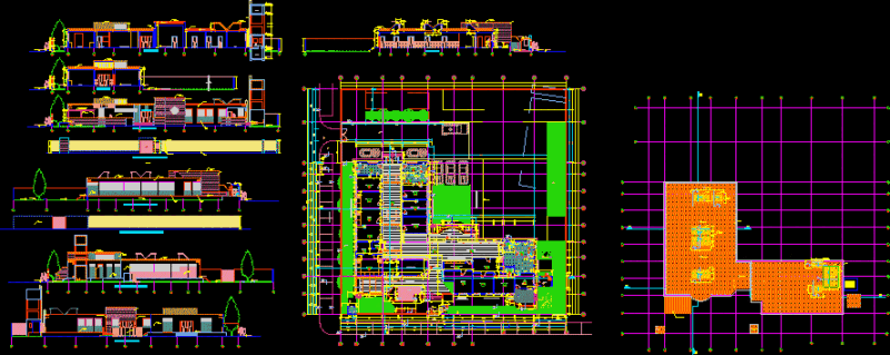 Basic Hospital DWG Section for AutoCAD