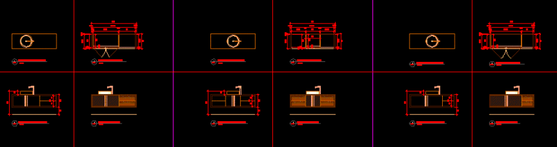 Bathroom Cabinet DWG Elevation for AutoCAD