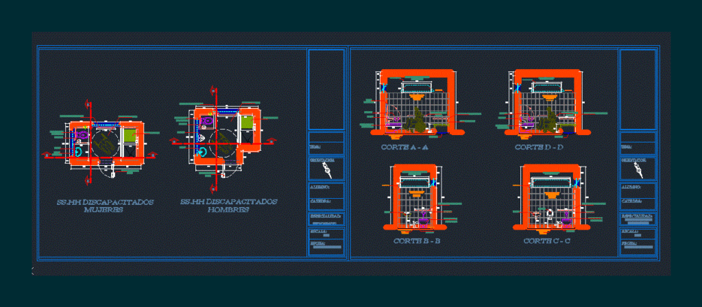 Bathroom Design DWG Plan for AutoCAD