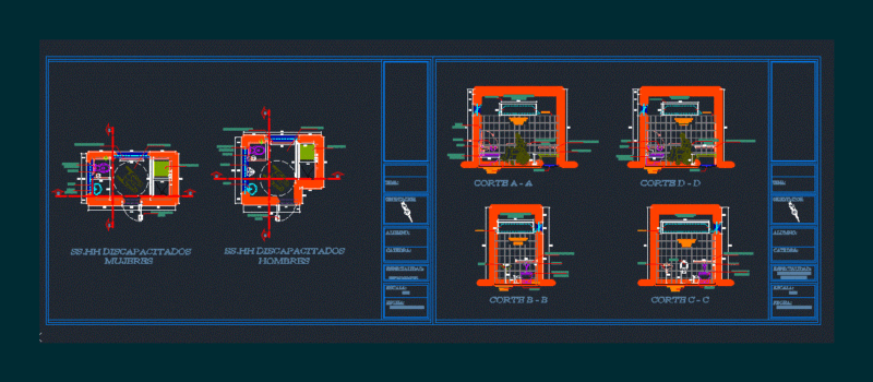 Bathroom Design DWG Plan for AutoCAD
