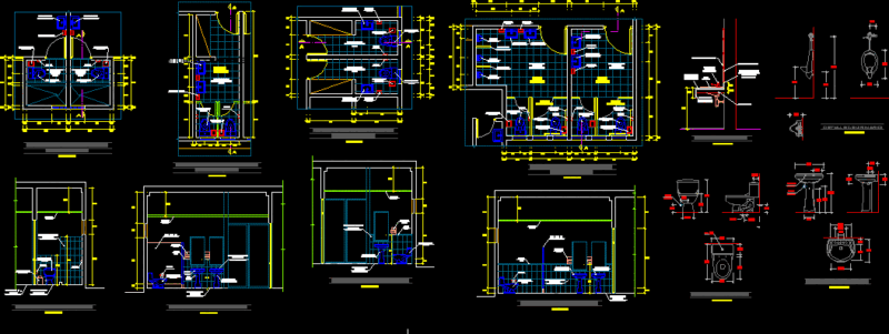 Bathroom Dimensions And Appliances For Disabled Persons DWG Block for AutoCAD