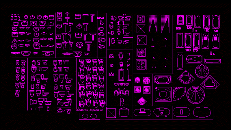 Bathroom Furniture DWG Block for AutoCAD