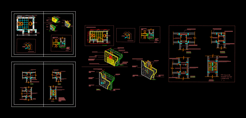 Bathroom With Drywall Material DWG Detail for AutoCAD