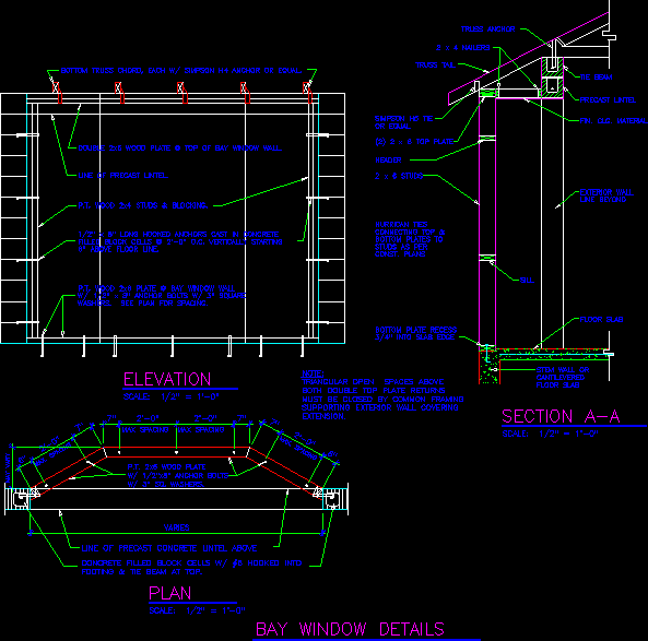 Bay Window Detail DWG Plan for AutoCAD • Designs CAD