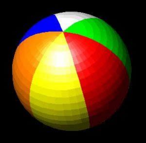 Beach Ball 3D DWG Model for AutoCAD