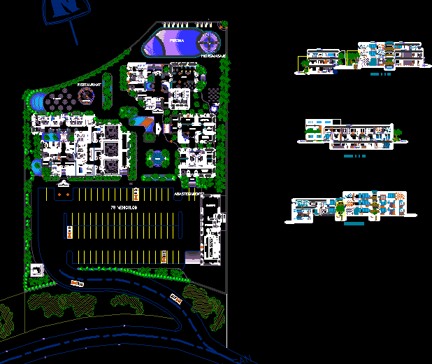 Salão de beleza e spa em AutoCAD, Baixar CAD (533.55 KB)