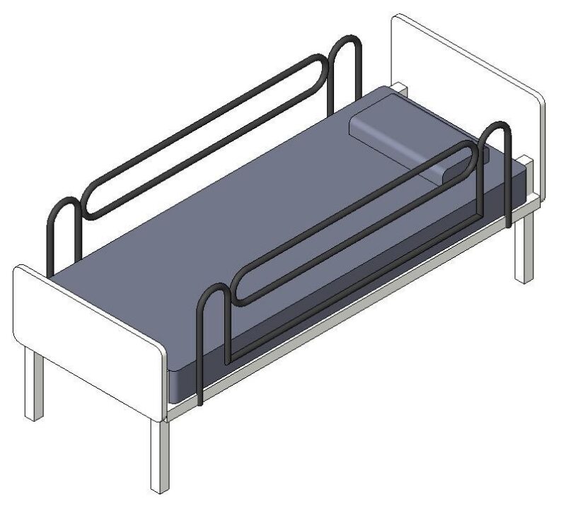 Bed 3D DWG Model for AutoCAD