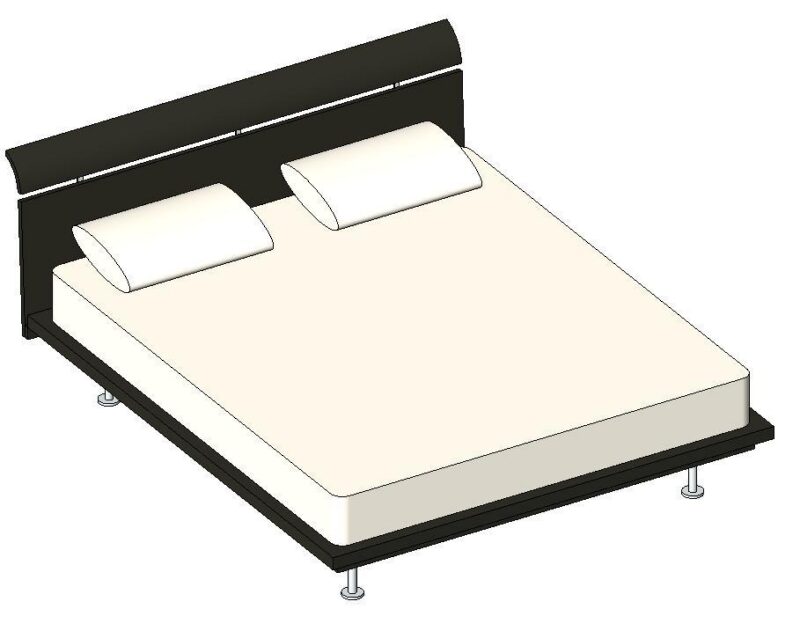 Bed 3D DWG Model for AutoCAD