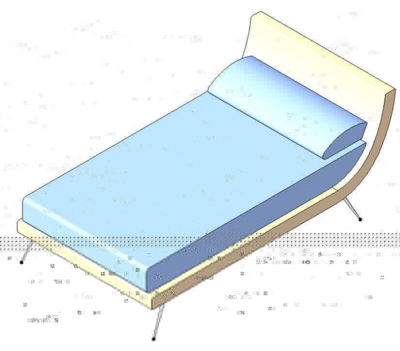 Bed 3D DWG Model for AutoCAD