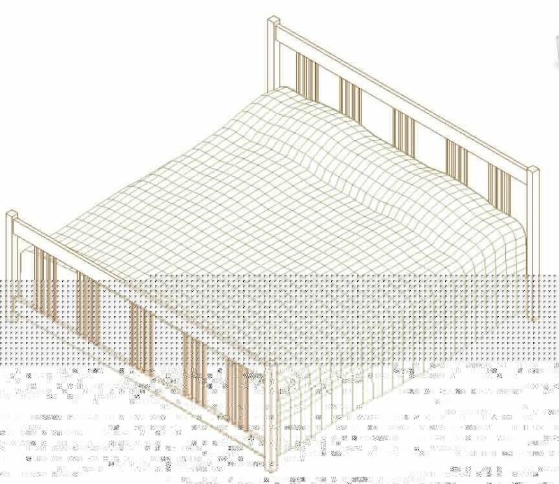 Bed 3D DWG Model for AutoCAD